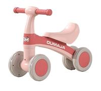 Tricycle Vélo d'équilibre for Tout-Petits, garçons et Filles de 1 à 3 Ans, Jouet for bébé avec siège Souple, 4 Roues sans pédales draisienne(Roze,No Music)