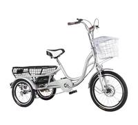 Tricycles à 6 vitesses variables,tricycle cargo avec panier à légumes,tricycle cruiser pour personnes âgées,fourche avant à amortisseur,freins doubles,vélo à 3 roues,transmission à double chaîne