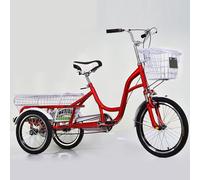 Tricycles à 6 vitesses variables,tricycle cargo avec panier à légumes,tricycle cruiser pour personnes âgées,fourche avant à amortisseur,freins doubles,vélo à 3 roues,transmission à double chaîne
