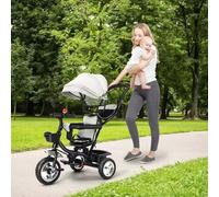 TricycleTricycle bébé Landaus avec bonnet réglable Poussette/tricycle 3 en 1 Sûre, légère et réglable (65cm*39cm*27cm)