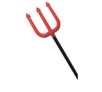 Trident de Diable - Marque 20 - 120 cm - Rouge et Noir