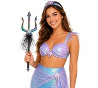 Trident de Neptune scintillant - Accessoire de costume de sirène - 44 cm