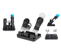 BigBen Interactive Chargeur triple – Socle de charge + adaptateur secteur, 3 sorties – Noir