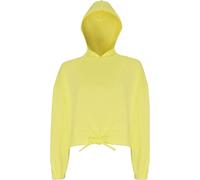 TriDri Sweat à capuche oversize pour femme, longueur crop RW6548 (2XS) (Citron)