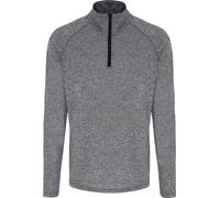 TriDri - Sweat-shirt "Performance" avec fermeture éclair courte pour hommes Manches longues RW10699 (3XL) (Noir)