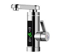 TRIEBAN Chauffe-eau électrique instantané à LED - 3000 W - Robinet de salle de bain/cuisine - Argenté