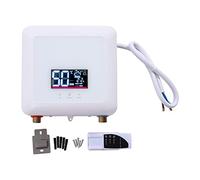 TRIEBAN Mini chauffe-eau électrique instantané - Petit chauffe-eau instantané - Pour cuisine, salle de bain - 7,5 kW - 30 °C - 55 °C - Avec écran LCD - Blanc