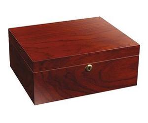 Trieste adorini Humidor - Deluxe, jusqu'à 75 cigares, en Bois de Rose et de Bois de cèdre Espagnol, avec Serrure et hygromètre Cheveux précis -Brown-