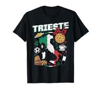 Trieste Italie Italie Drapeau italien Carte Souvenirs T-Shirt