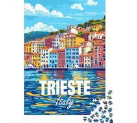 Trieste Italy Puzzle Adulte De 1000 Pièces, 52x38cm/1000pcs, Carton Blanc pour Un Tri Facile; Facile À Reprendre Au Fil De La Semaine