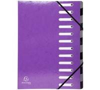 Trieur 12 compartiments Exacompta Iderama A4 Violet Violet G