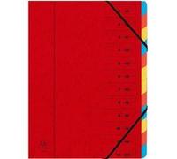 Trieur 12 Compartiments Rouge - Exacompta G