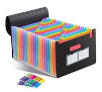 Trieur A4 25 Compartiments, Porte Documents Extensible, Organiseur de Documents avec Étiquettes, Pochette de Classement A4, Dossier Accordéon Grande Capacité pour le bureau, l'école et les archives