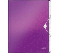Trieur A4, Contient Jusqu'à 200 Feuilles, Index Intégré À 12 Onglets, Fermeture Élastique, Noir, Wow, 46340095