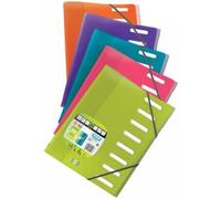 Oxford - Trieur A4 School Life - 8 compartiments - polypro translucide assorti