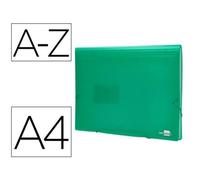 Trieur A4 - Liderpapel - 13 Compartiments - Polypropylène 700 Microns - Vert Translucide