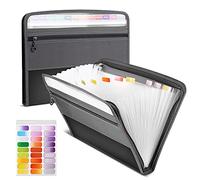 Trieur A4 Range Document, 13 Poches Trieur Accordéon Organiseur avec Fermeture à Glissière, Portable Documents Organiseur