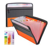 Trieur A4 Range Document, 13 Poches Trieur Accordéon Organiseur avec Fermeture à Glissière, Portable Documents Organiseur