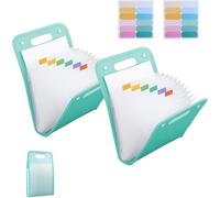 Trieur AccordéOn, Lot De 2 Dossier Rangement Documents Extensible, Trieur A4 Avec PoignéEs, Chaque 13 Intercalaires Et 12 éTiquettes, Hemise A Rabat Durable Pour Bureau, éCole, Maison. (Rose)