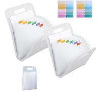 Trieur AccordéOn, Lot De 2 Dossier Rangement Documents Extensible, Trieur A4 Avec PoignéEs, Chaque 13 Intercalaires Et 12 éTiquettes, Hemise A Rabat Durable Pour Bureau, éCole, Maison. (Rose)