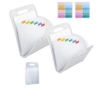 Trieur AccordéOn, Lot De 2 Dossier Rangement Documents Extensible, Trieur A4 Avec PoignéEs, Chaque 13 Intercalaires Et 12 éTiquettes, Hemise A Rabat Durable Pour Bureau, éCole, Maison. (Blanc)