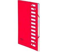Trieur carte à fenêtres 12 divisions rouge - Rouge - Extendos G