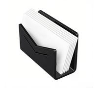 Trieur de courrier en acrylique avec découpe unique pour enveloppe, design vertical peu encombrant et pieds en caoutchouc pour une organisation stable des lettres et documents importants (noir)