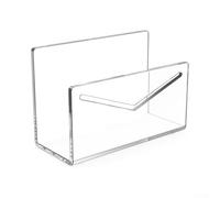 Trieur de courrier en acrylique transparent avec coussinets antidérapants, porte-lettres de bureau et organiseur d'enveloppes pour gérer efficacement les courriers entrants et sortants (transparent)