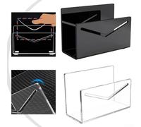 Trieur de courrier et porte-lettres en acrylique transparent pour bureau, matériau robuste de 3 mm d'épaisseur avec coussinets antidérapants, organiseur d'enveloppes compact pour une gestion efficace
