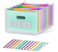 Trieur de documents A4 - SWAPY - 26 pochettes - Onglets colorés A-Z - Format A4 - Polypropylène durable