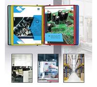 Trieur de fichiers à rabat conçu pour le bureau, organiseur de référence mural, présentoir de catalogue, PVC ainsi que dossier de bureau rabattable en métal, organisateur de fichiers pour Des