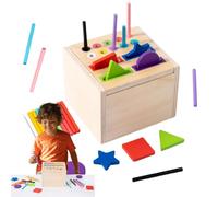 Trieur de forme en bois, Trieur de forme en bois pour - Jouets assortis colorés,Cube trieur de formes pour le développement, jouet éducatif pour correspondre aux formes de co