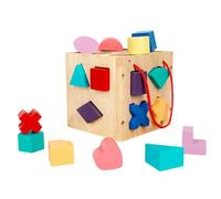 Trieur de formes Jeu d'apprentissage des couleurs en bois avec 17