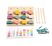 Trieur de Formes | Perles à Enfiler Jeu éducatif Jeux d'attribution Activités - Jouet empilable en Bois - pour Filles à partir de 3 Ans - Anniversaire à la Maison, à la Maternelle, dans la