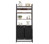 Trieur de Linge 4 Niveaux-VEVOR-Panier à Linge 2 Compartiments-avec Étagères-Crochets et Sacs en Tissu Oxford 600D