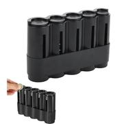 Trieur de pièces de monnaie, boîte avec 5 compartiments, rangement de pièces de monnaie, porte-monnaie, porte-monnaie, en plastique (noir)