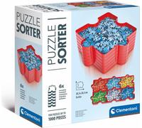 Boîte de tri pour puzzle - Clementoni - Multicolore - 6 compartiments de rangement en forme de pièce de puzzle