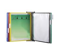 Trieur de références à montage mural, porte-documents de table, 10 poches d'affichage, support de référence de bureau en PVC durable, porte-documents à rabat, conçu pour bureau de production de bureau