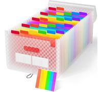 Trieur Document, 13 Compartiments Rangement Papier Dossiers Accordéon Organiseur Extensible A4 Classeur Trieur Avec Couvercle Et Onglets De Couleur Pour Papier Classement Papier Administratif