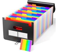 Trieur Document, 25 Compartiments Rangement Papier Dossiers Accordéon Organiseur Extensible A4 Classeur Trieur Avec Couvercle Et Onglets De Couleur Pour Papier Classement Papier Administratif