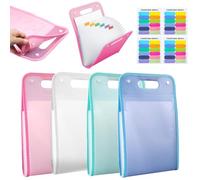 Trieur Document,4 Pièces Range Document,Document Organiseur,Trieur 13 Compartiments,Rangement Documents,Rangement Papier Administratif,pour Bureau,Maison,école,Fille,Garçon