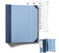 Trieur Document In Case I Go Missing Binder, Classeur Rangement Documents 30 Poches Organisateur Fichier, Organiseur de Documents Portable pour Chèques, Cartes, passeport (bleu)