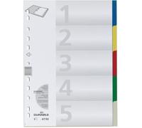 Durable 6730 Répertoire DIN A4 blanc polypropylène multicolore 5 onglets 673027