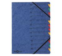 trieur 'EASY', A4, carton, 12 compartients, bleu