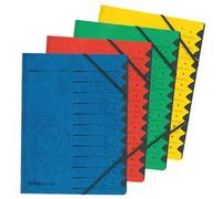 Trieur easyorga, A4, carton, 12 compartiments, rouge