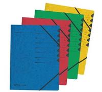 Trieur easyorga, A4, carton, 7 compartiments, bleu