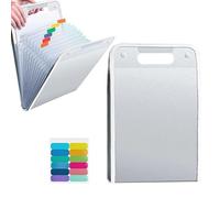 Trieur extensible A4 avec 13 compartiments, sac de rangement vertical, organiseur de documents portable avec onglets colorés, pour ranger les papiers de test des étudiants, fournitures scolaires