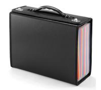 Trieur Extensible Accordéon Document Classeur extensible à 24 poches, organisateur de fichiers accordéon, organisateur de reçus de documents en papier plastique for le bureau d'affaires Trieur Papiers