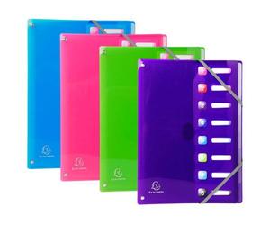 Trieur extensible en polypropylène 8 compartiments IDERAMA PP - A4 - Couleurs assorties