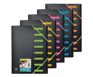 Trieur extensible Oxford for student A4 8positions polypro opaque assorti